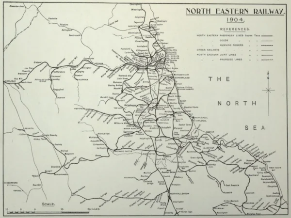 North Eastern Railway Map - Art 🚂