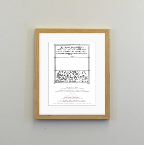 Hadrian’s Wall Inscription - Framed 📜