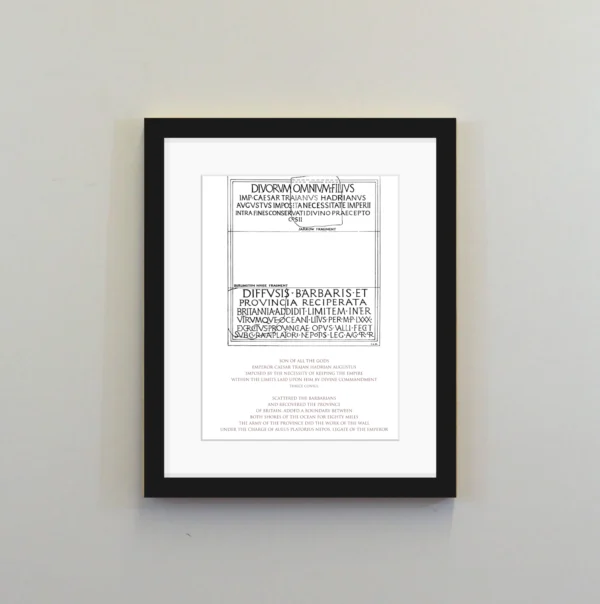 Hadrian’s Wall Inscription - Framed 📜 - Image 2