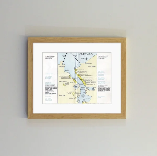 Tyne Industry Map - Framed 🛠️