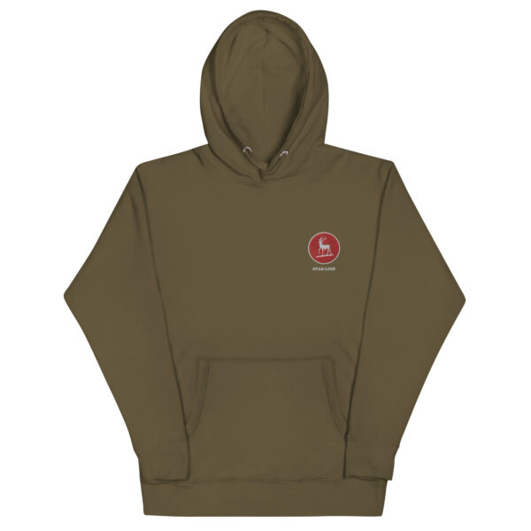 Stag Line Hoodie - Embroidered - Image 9