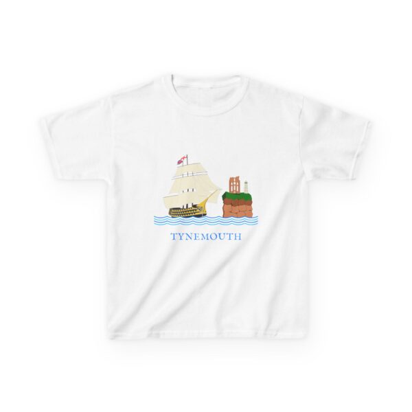 Tynemouth Tall Ship – Kids Heavy Cotton™ Tee - Image 2