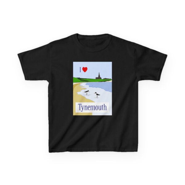 I Love Tynemouth Oystercatcher – Kids Heavy Cotton™ Tee - Image 3