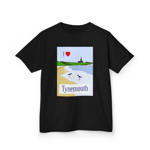 I Love Tynemouth Oystercatcher – Kids Heavy Cotton™ Tee - Image 4